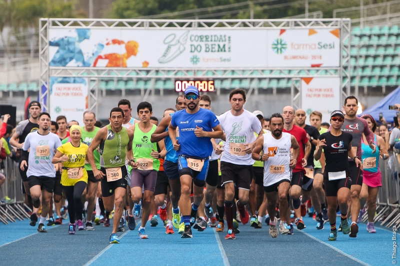 Blumenau realiza neste domingo (7) etapa da Corrida do Bem farmaSesi 