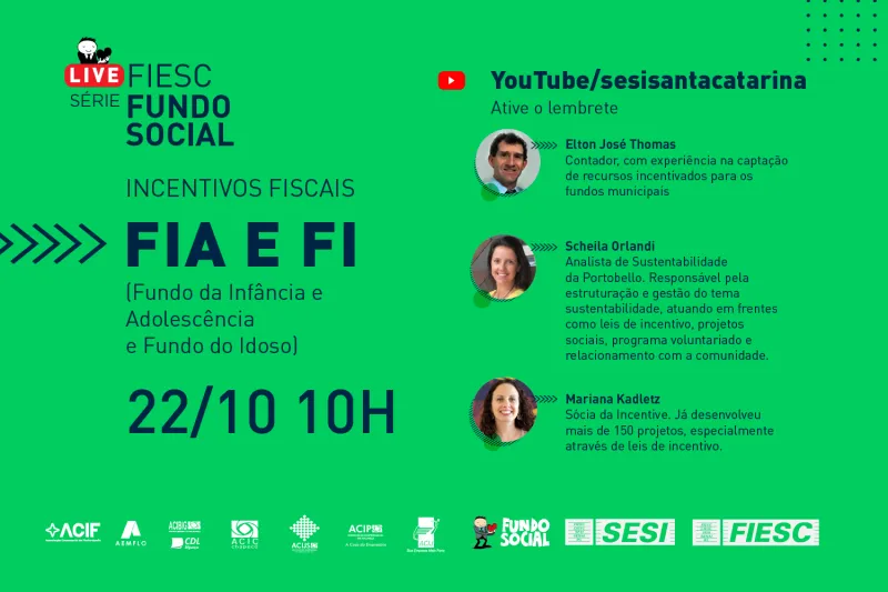 FIESC mostra como aportar recursos em projetos sociais voltados à infância, adolescência e idosos