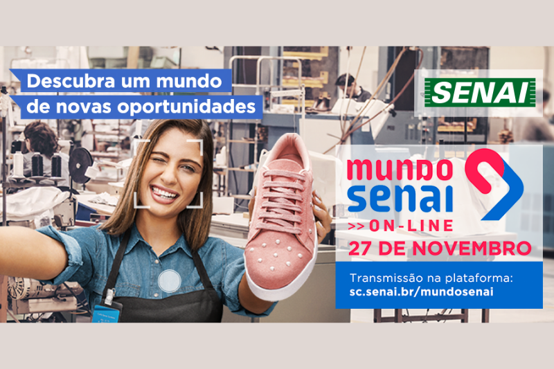 Nesta sexta: SENAI apresenta um mundo de oportunidades em evento on-line e gratuito