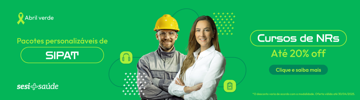 Pacotes personalizáveis de Sipat. Cursos de NRs até 20% off. Clique e saiba mais.